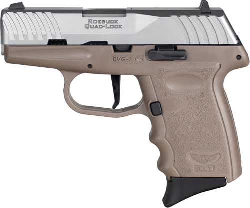SCCY DVG-1 Handgun 9mm Luger 10rd Magazine 3.1" Barrel Striker Fired Stainless Slide/FDE Frame