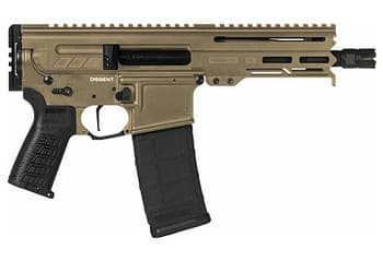 CMMG Dissent Mk4 9mm 6.5 inch 30 Rounds Coyote Tan