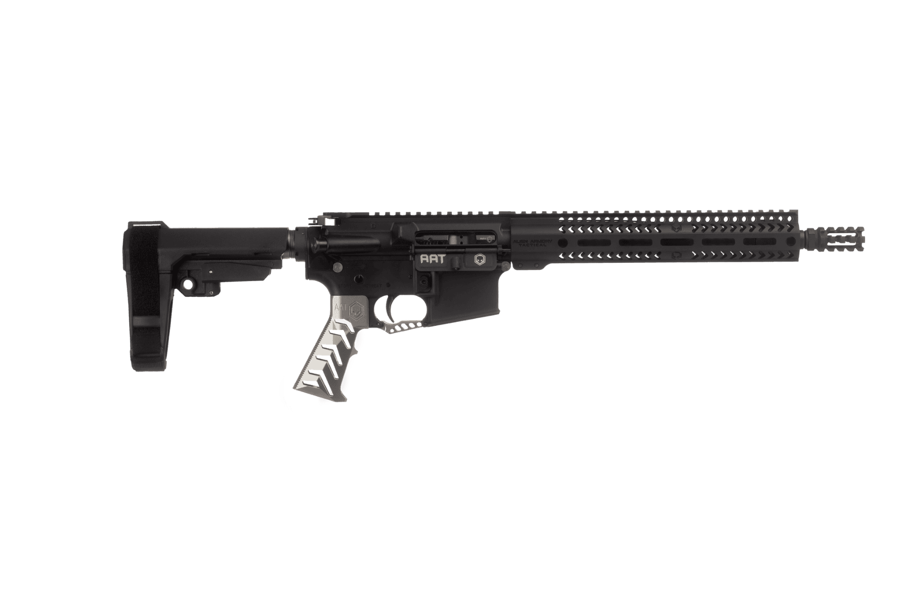 Alien Armory Tactical AAT-15 223 Wylde, 10.5in. Barrel, 30rd, Gray Furnitue - Black (ARPL8759GRY)