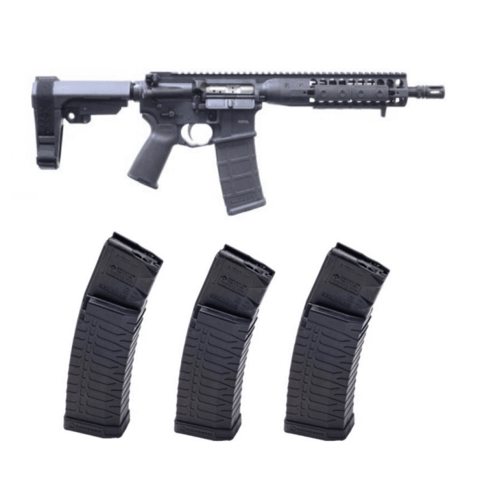 LWRC DI Direct Impingement Pistol 5.56 NATO 10.5in 30 Rounds Black Gray