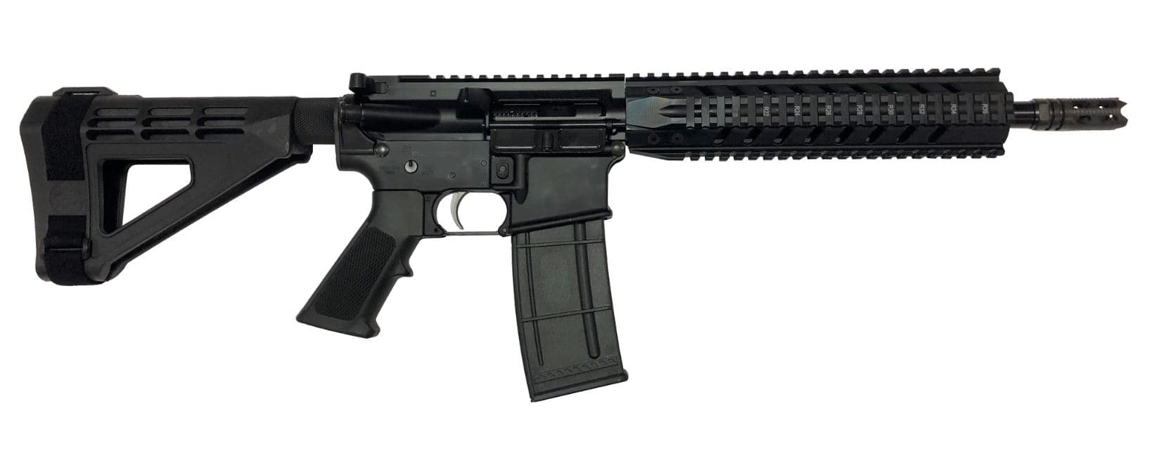 R Guns KTA-15 Forged AR15 Pistol - Black | 5.56NATO | 10.75" Barrel | 10" Quad Rail | YHM Phantom Flash Suppressor