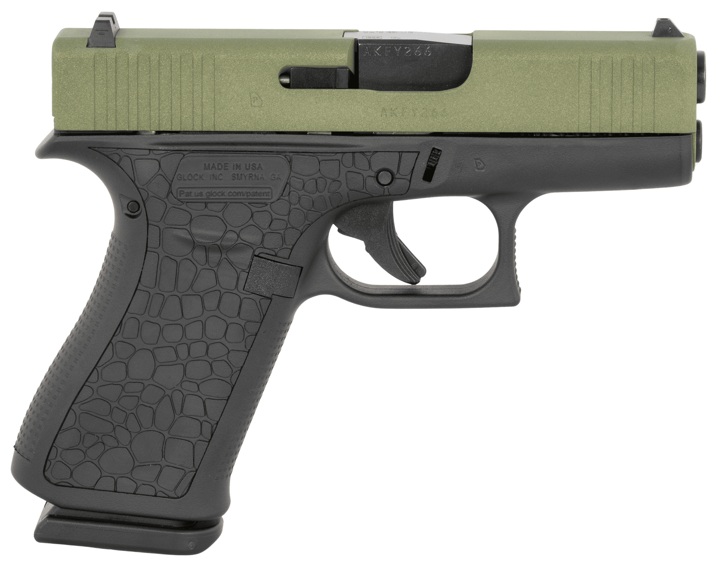 Glock 43X 9mm Luger 3.41in Barrel 10 Round Bayou Green
