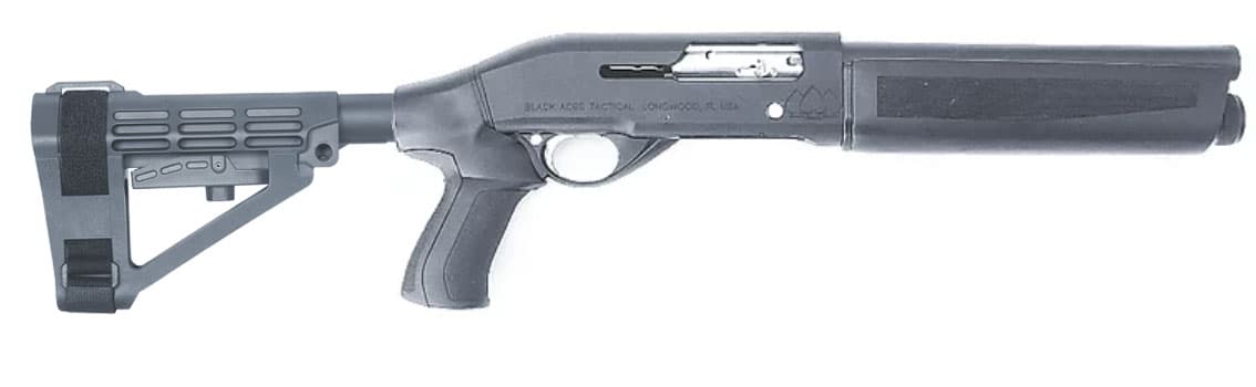 Black Aces Tactical Pro Series S 12GA, 10in. Barrel, 3rd, SB Tactical SBA4 Adj. Brace - Black (2APSSMB)