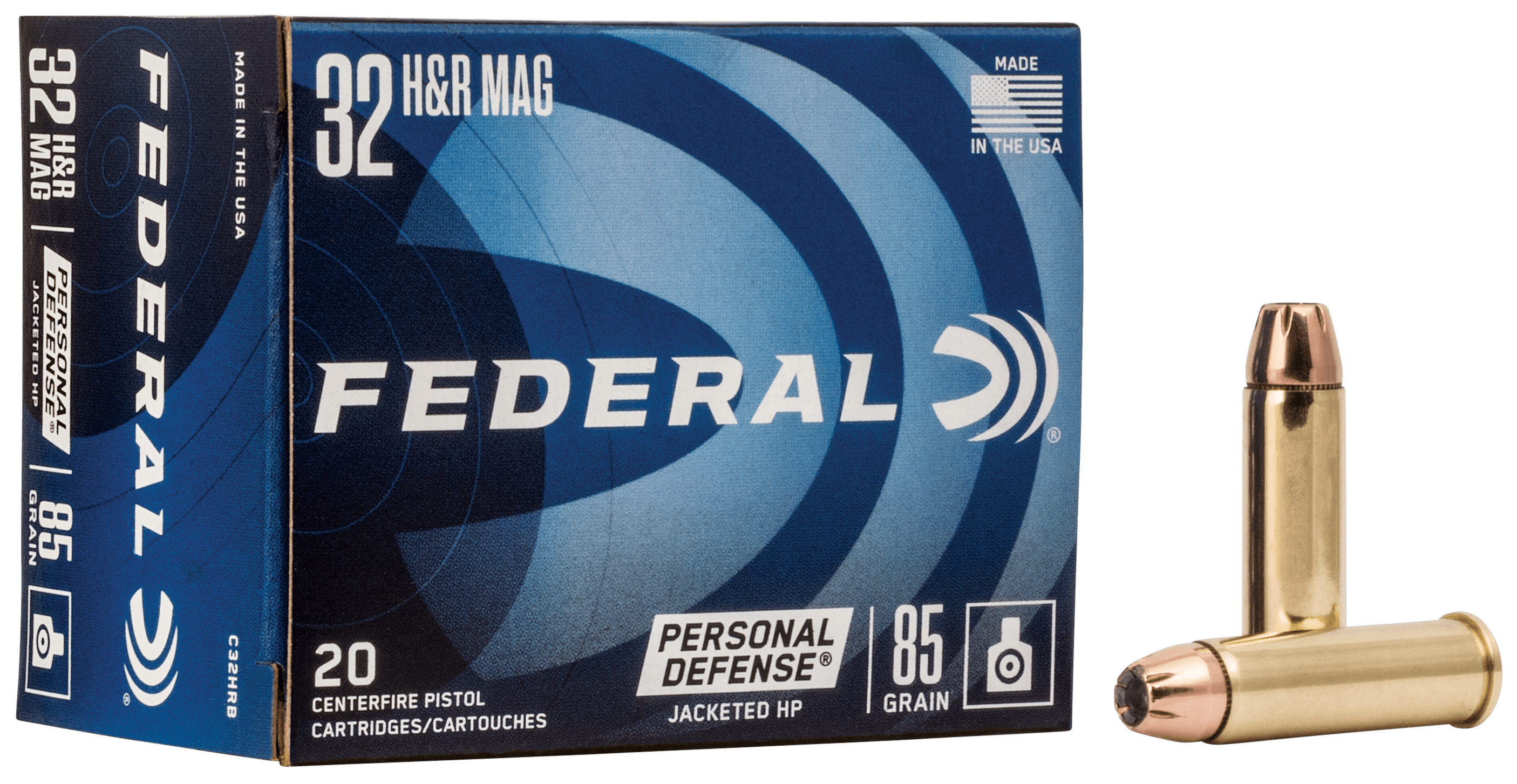 Federal Premium Personal Defense 32 H&R Magnum Jacketed Hollow Point 85 Grain 20 Rounds