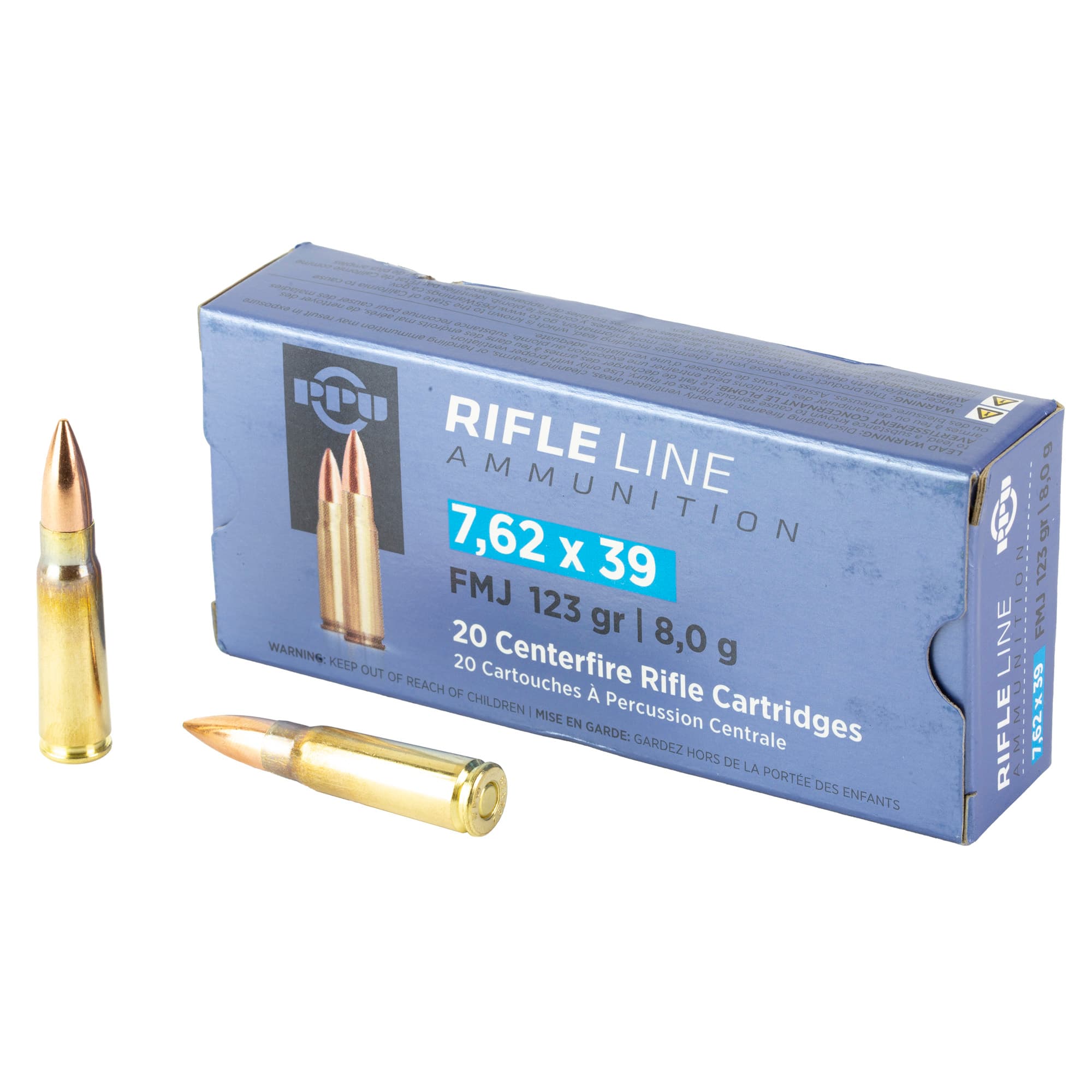 Prvi Partisan TR&Z PP739F 7.62x39mm Full Metal Jacket 123 Grain 20 Rounds