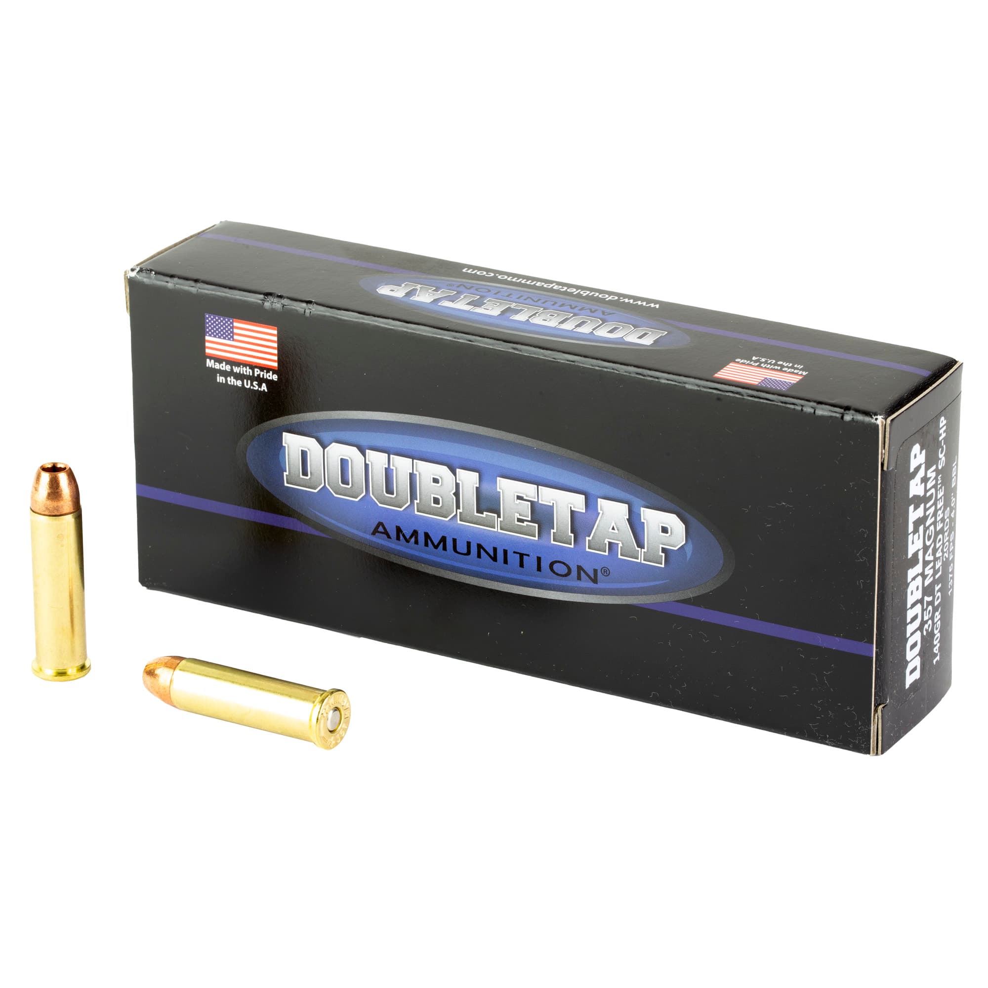 Double Tap DT Lead Free Handgun Ammunition .357 Mag 140gr SC-HP 1375 fps 20/ct