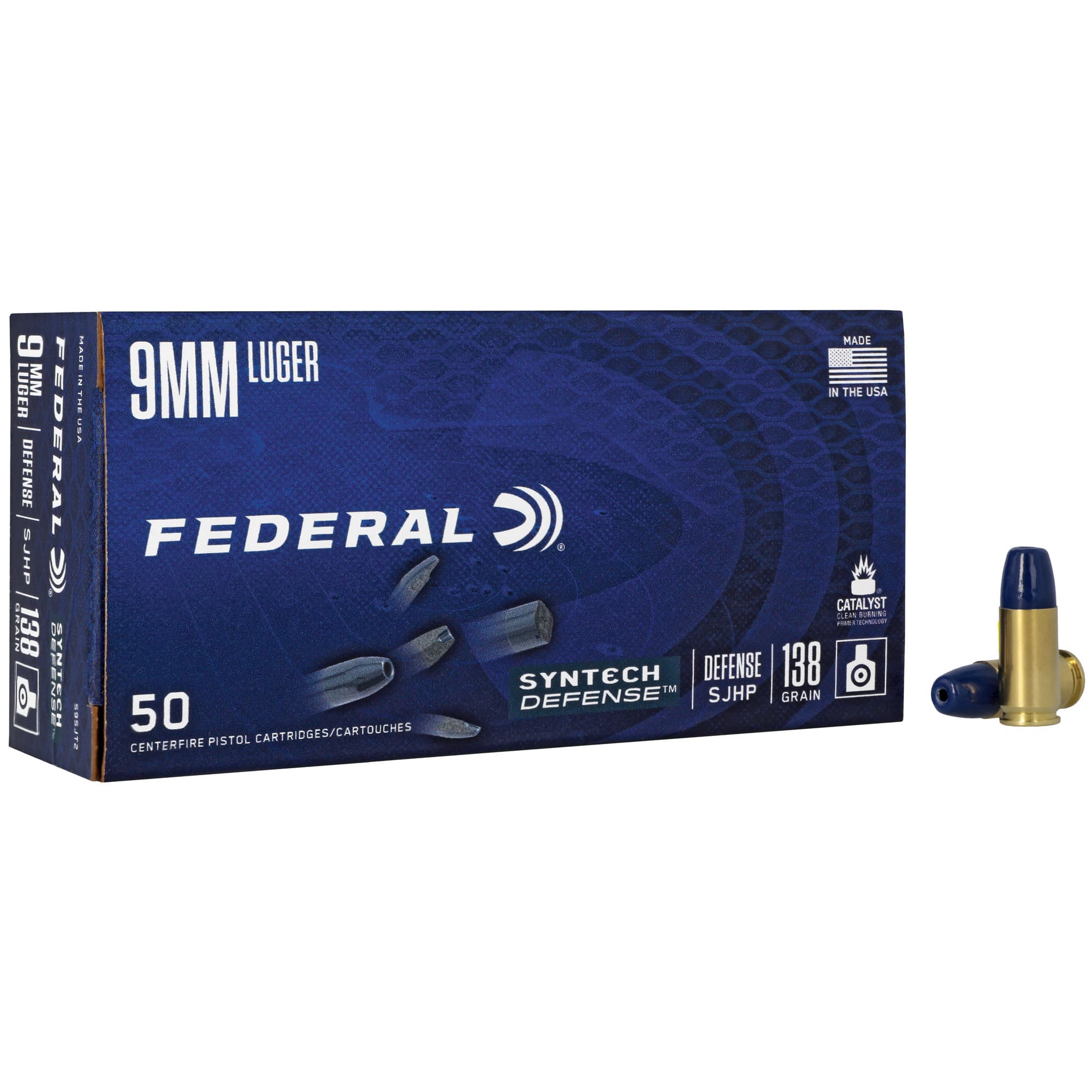 Federal Syntech Defense 9mm Hollow Point 138 Grain 50 Rounds