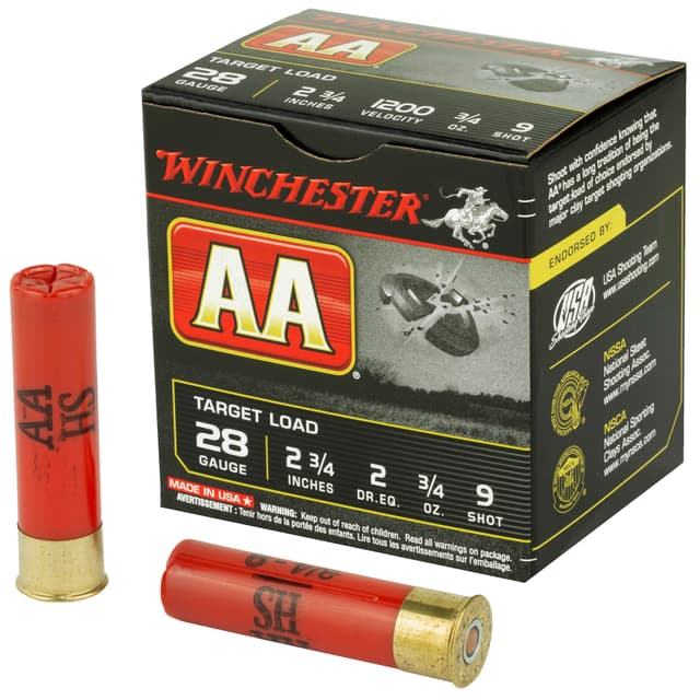 Winchester Aa Target Load 28 Gauge Lead Shot 3/4 oz 25 Rounds