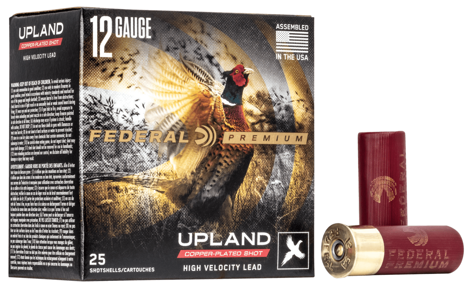Federal Premium Wing-Shok 12 Gauge Copper Plated Shot 1 3/8 Ounce 25 Rounds