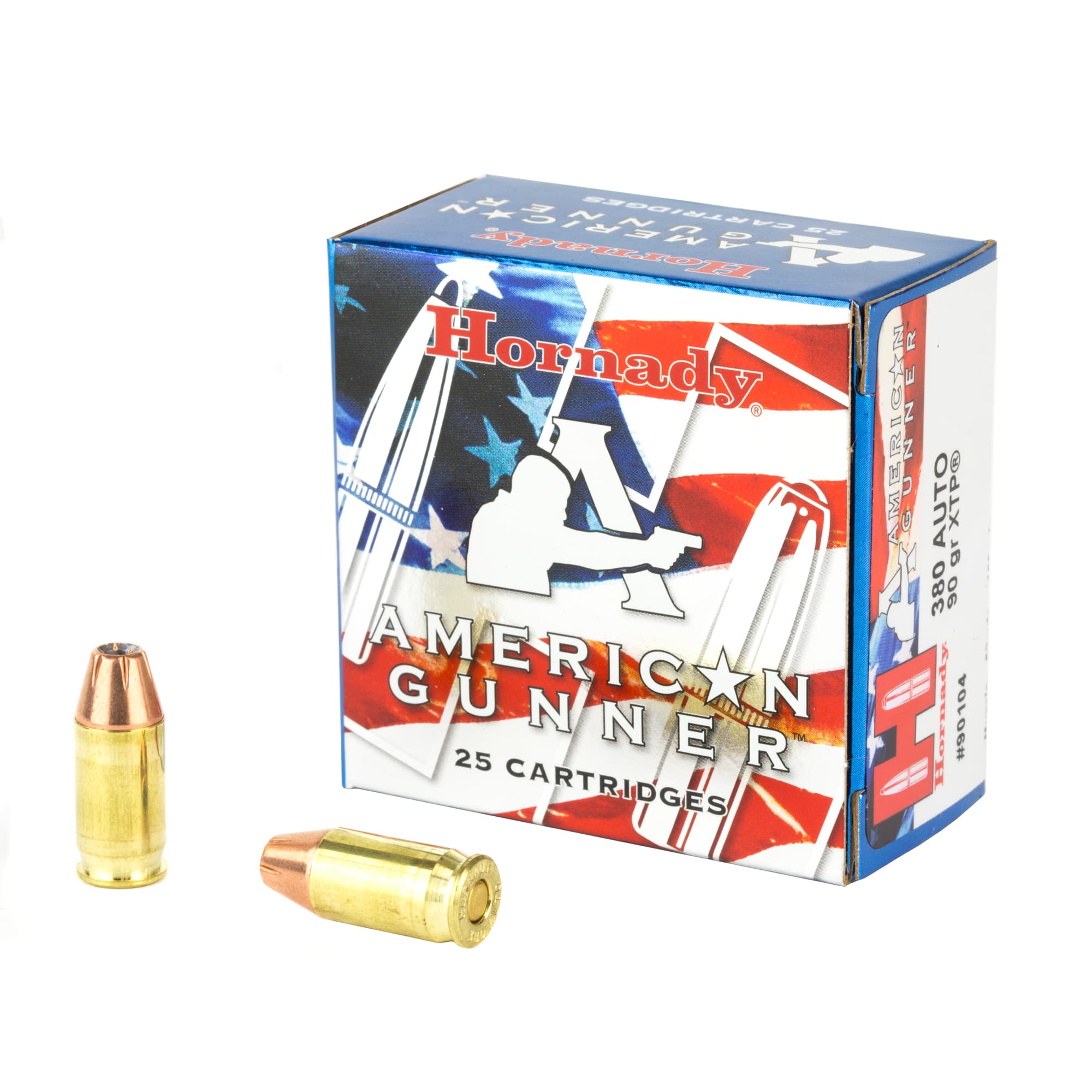 Hornady American Gunner Pistol Ammo 380 ACP 90 gr. XTP Hollow Point 25 rd.