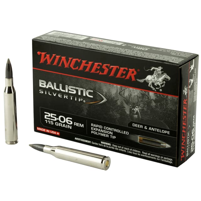 Winchester Ballistic Silvertip 25-06 Remington Polymer Tip 115 Grain 20 Rounds