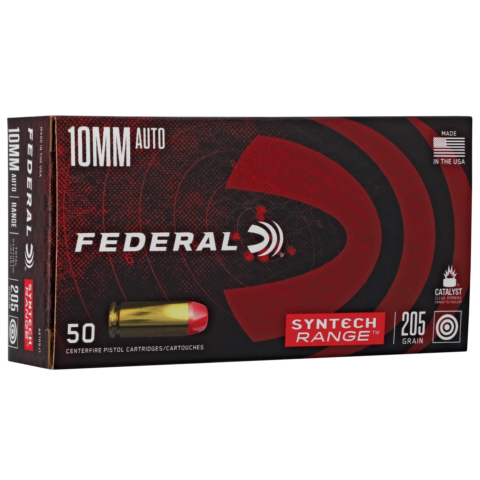 Federal Syntech Range 10mm Total Synthetic Jacket 205 Grain 50 Rounds