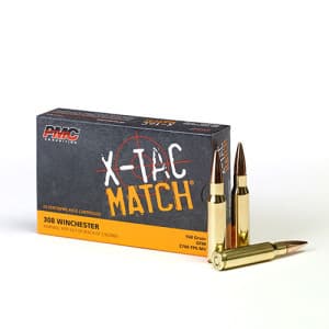PMC X-Tac Match .308 Winchester Otm 168 Grain 20 Rounds