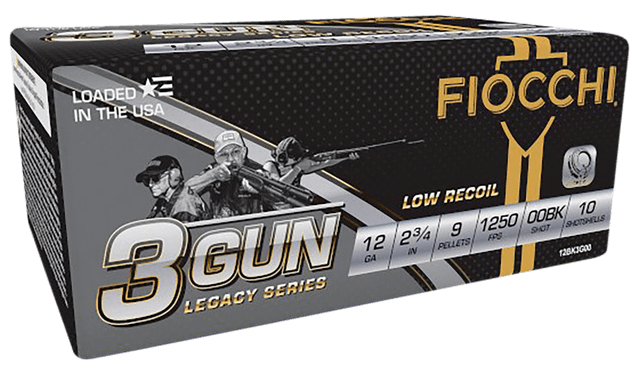 Fiocchi Legacy Series 3-Gun Match 12 Gauge 00 Buck 9 Pellets 10 Rounds