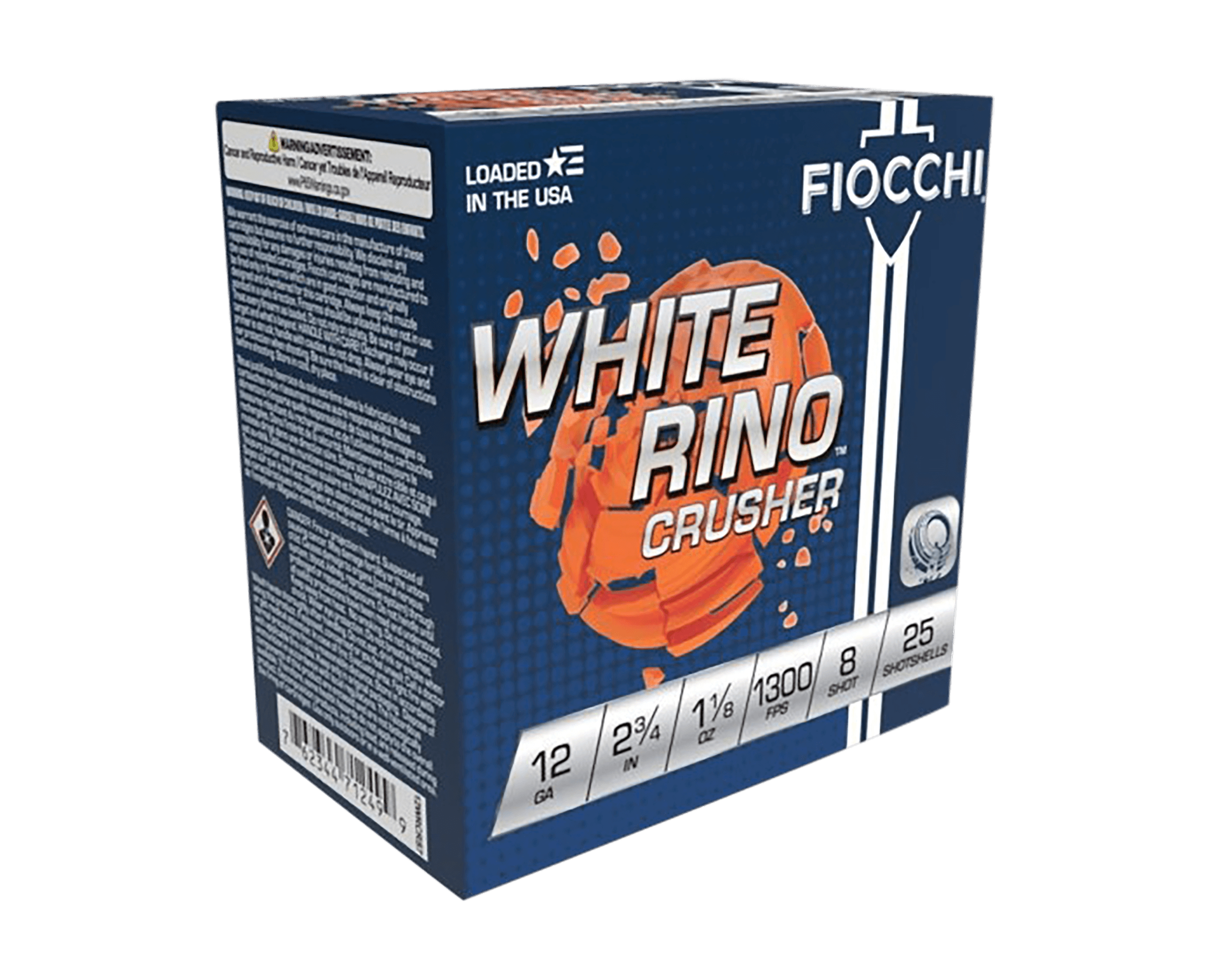Fiocchi Exacta Target White Rhino Crusher, 12 Gauge, 1 1/8 oz, 25 Rounds