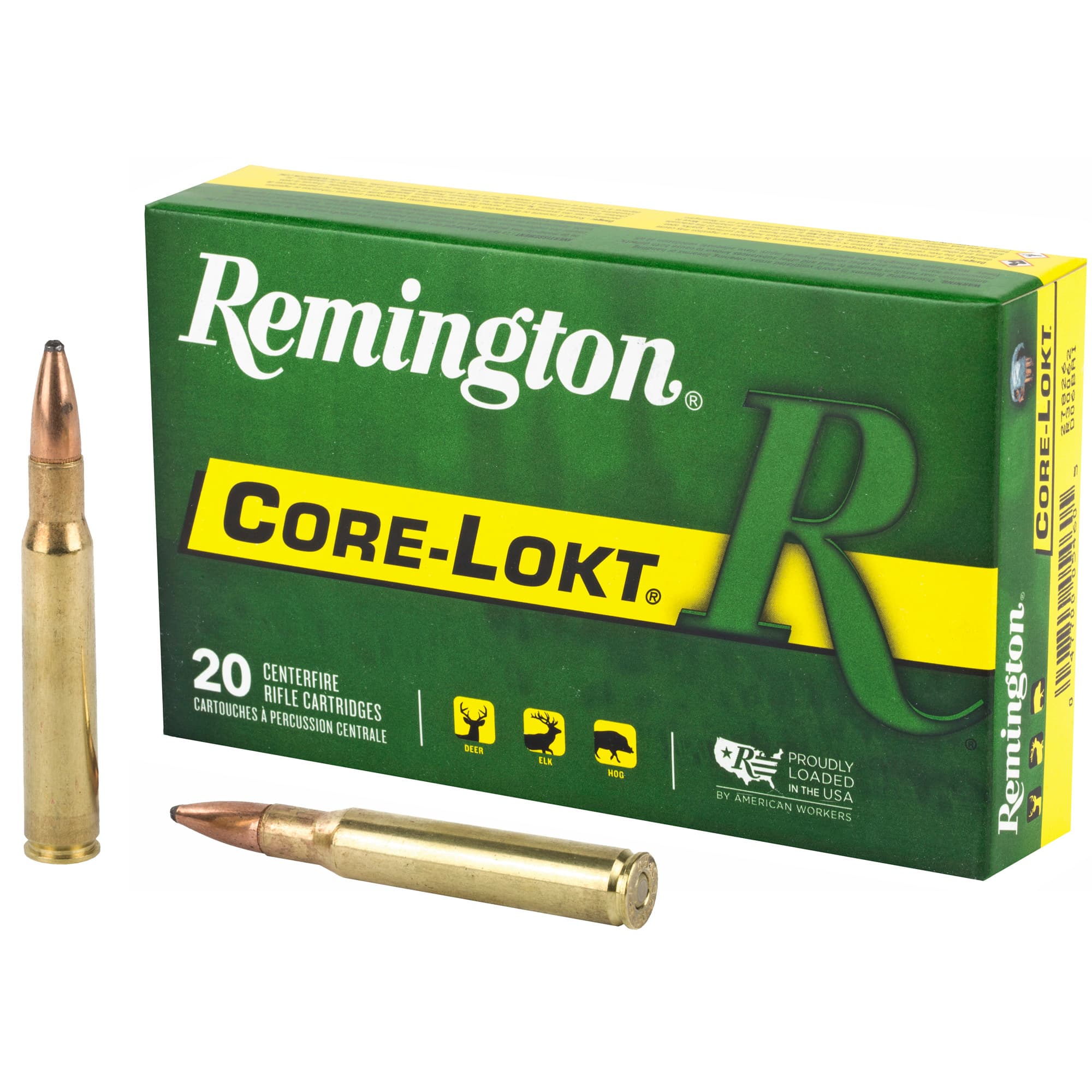 Remington Core-Lokt, 30-06 Springfield, Pointed Soft Point Core-Lokt, 150 Grain, 20 Rounds