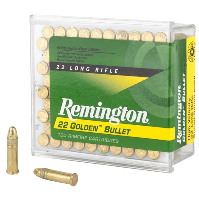 Remington Golden Bullet Rimfire Ammo 22 LR. 40 gr. PLRN 100 rd.