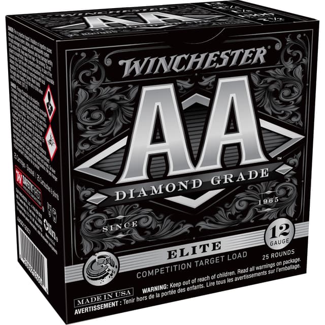 Winchester AA Diamond Grade Load 12 Gauge Shot 1 1/8 oz 25 Rounds
