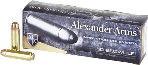 Alexander Arms AB350XTPBOX XTP 50Beowulf 350gr Hornady XTP Hollow Point 20 Rounds