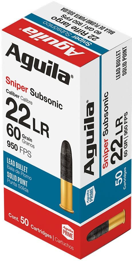 Aguila Special Sniper 22 Long Rifle Lead Round Nose 60 Grain 50 Rounds