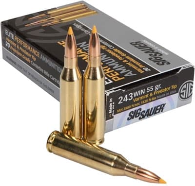 Sig Sauer E243V120 243 Winchester Extreme Expansion Tip 55 Grain 20 Rounds