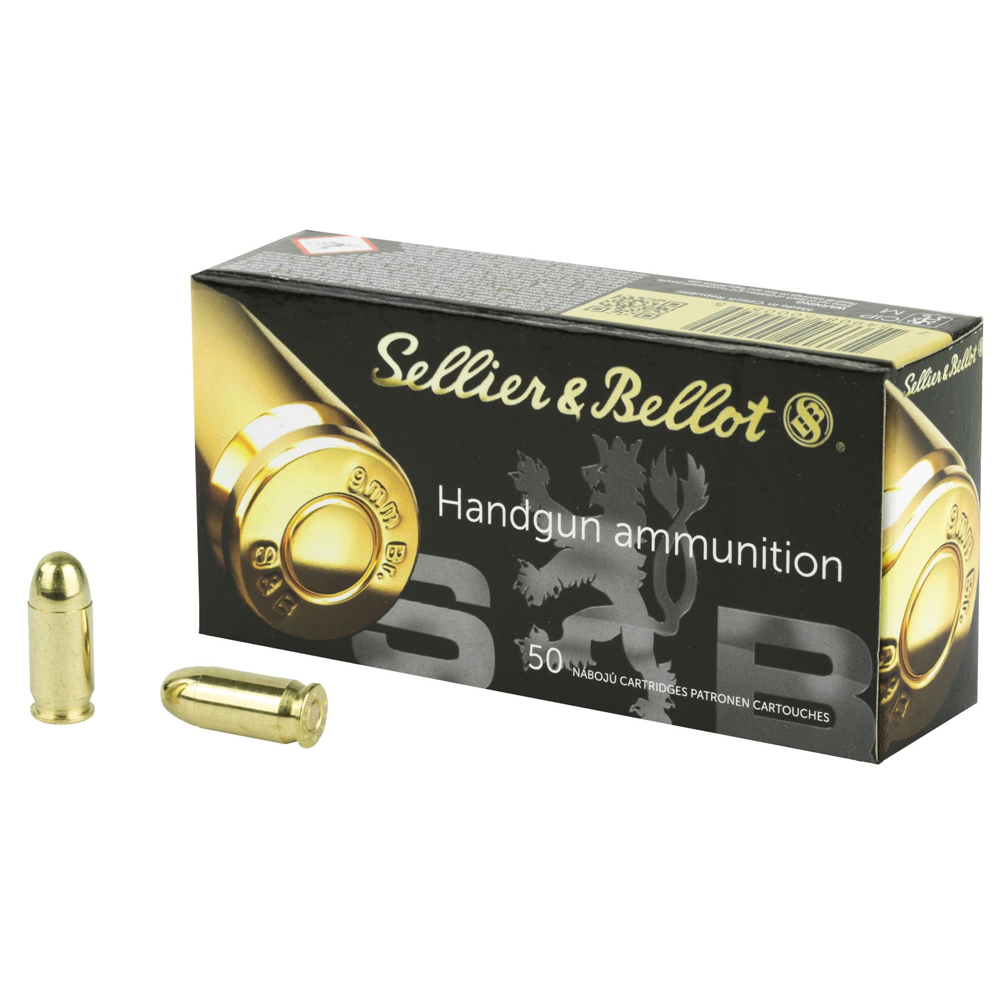 Sellier & Bellot, Browning Crt, 380 Auto, Full Metal Jacket, 92 Grain, 50 Rounds