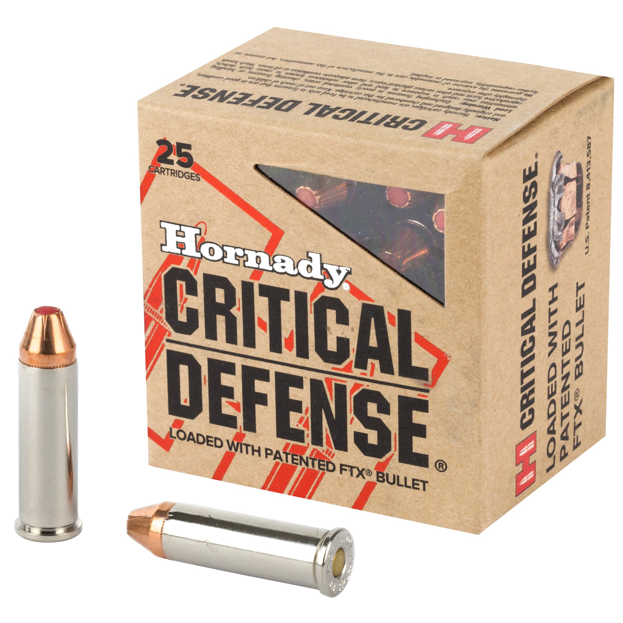 Hornady Critical Defense Pistol Ammo 38 Spl +P 110 gr. Flex Tip eXpanding 25 rd.