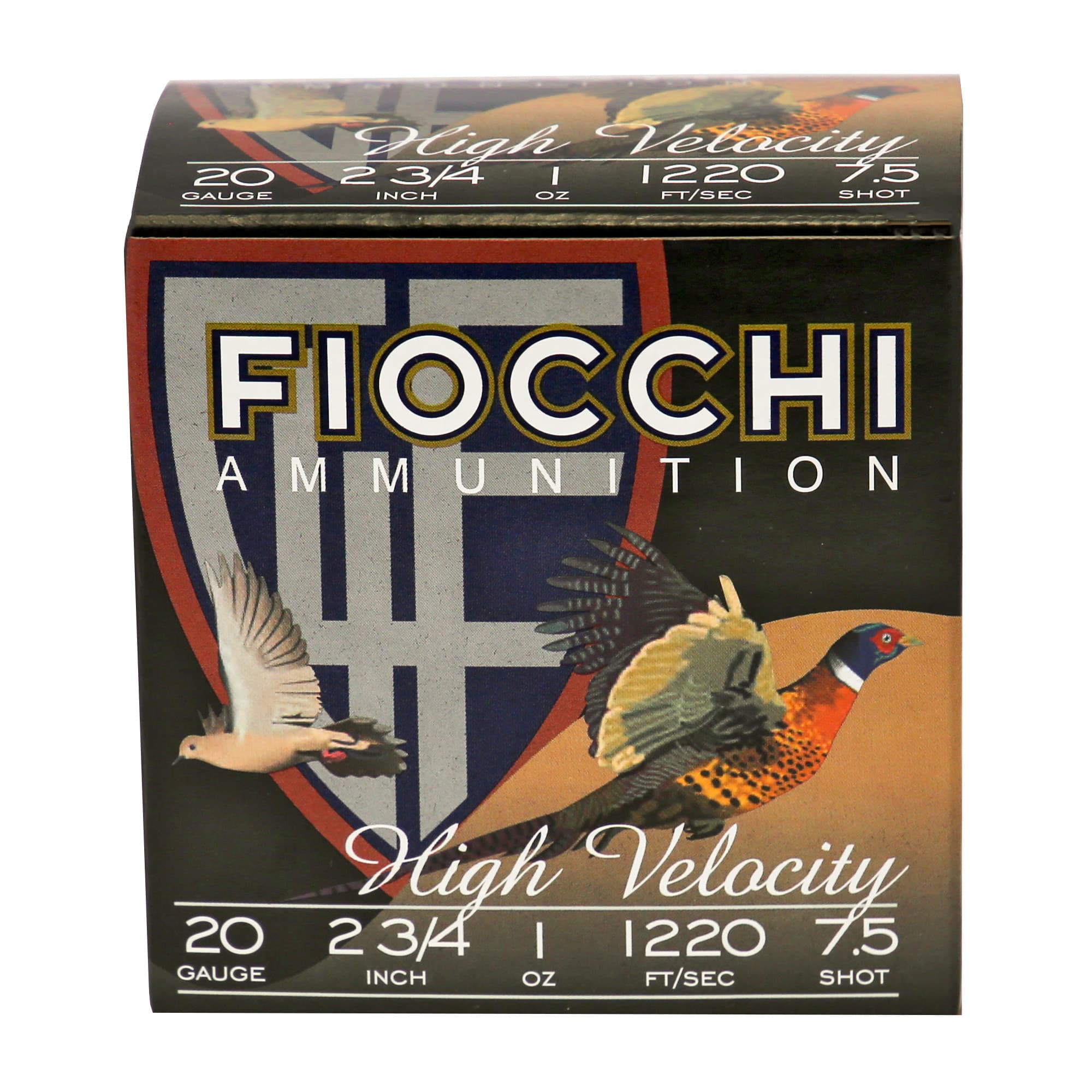 Fiocchi High Velocity, 20 Gauge, 1 oz, 7.5 Shot, 25 Rounds