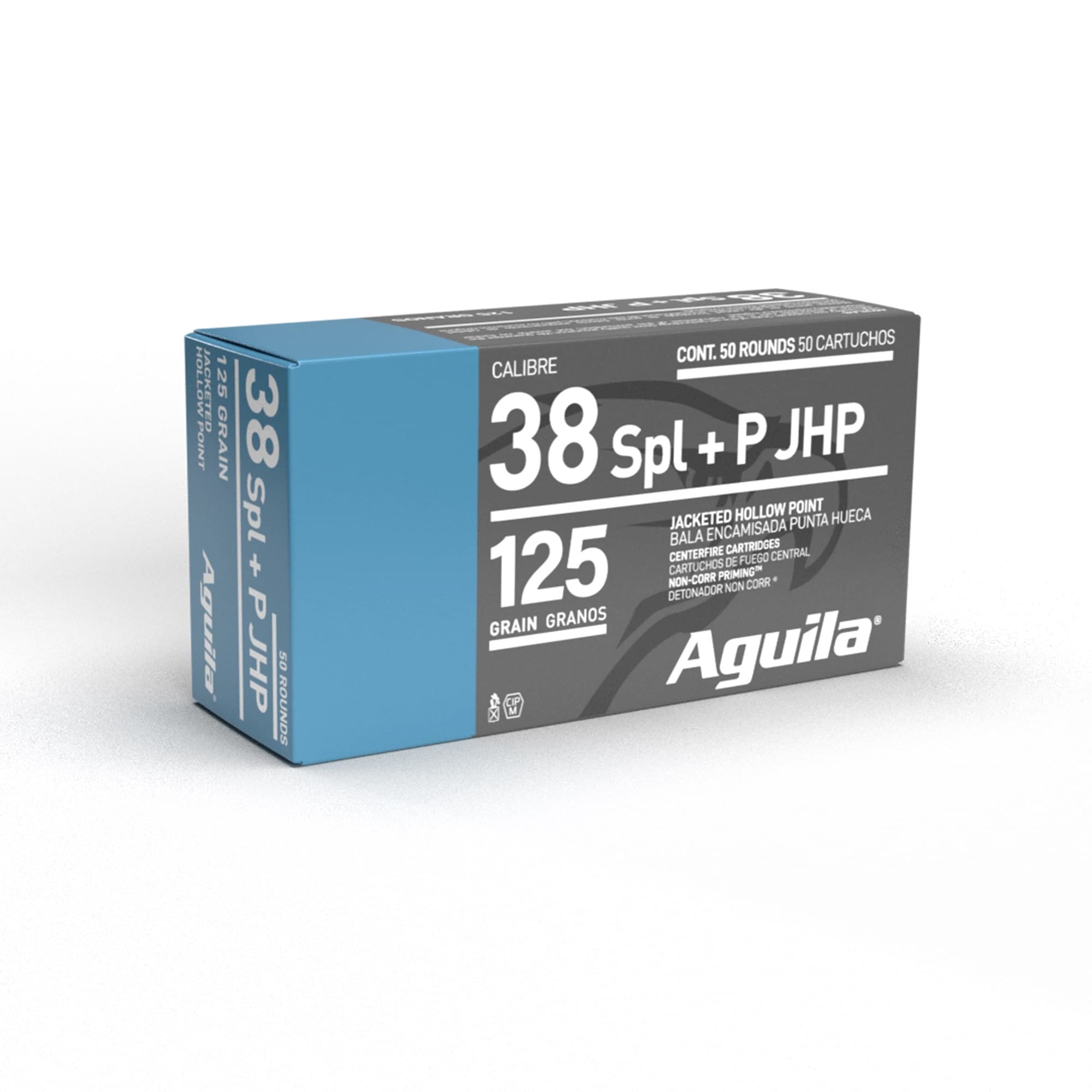 Aguila, .38 Special +P, Jacketed Hollow Point, 125 Grain, 50 Rounds