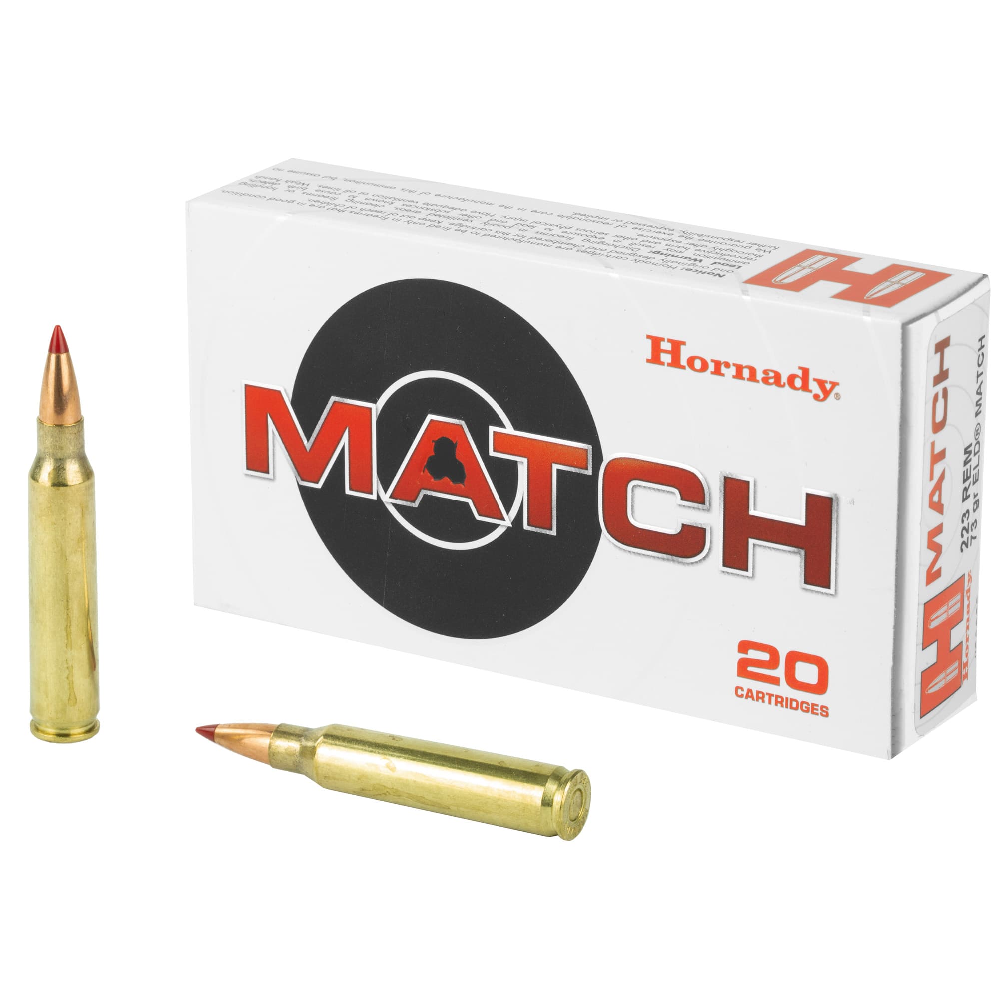 Hornady Match Rifle Ammo 223 Rem. 73 gr. ELD Match 20 rd.