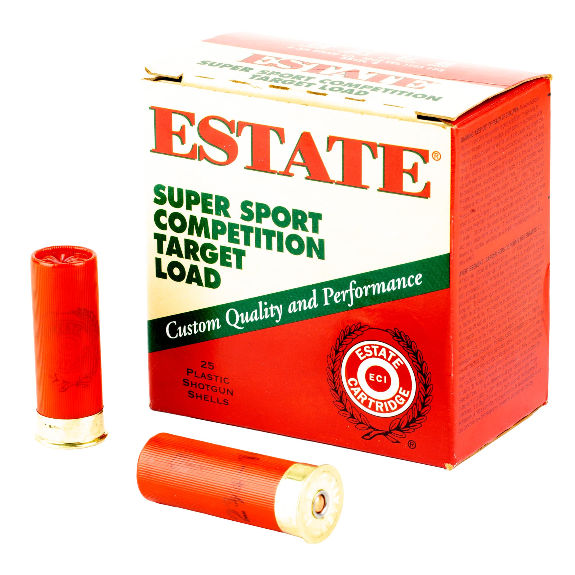 Federal Estate Cartridge Super Sport 12 Gauge Shot 1 1/8 Ounce #8 25 Rounds