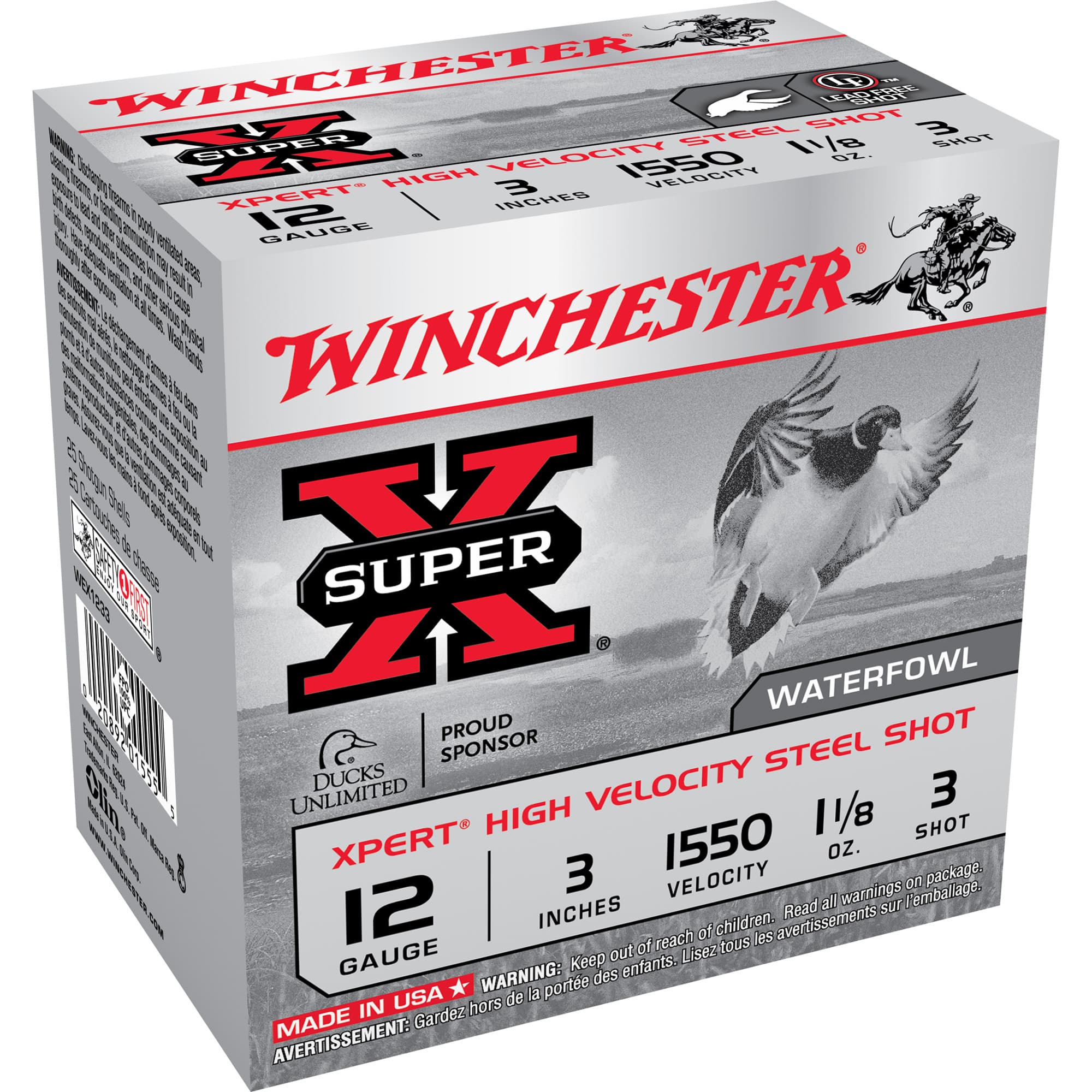 Winchester Xpert Hi-Velocity Steel 12 Gauge Steel Shot 1 1/8 oz 25 Rounds