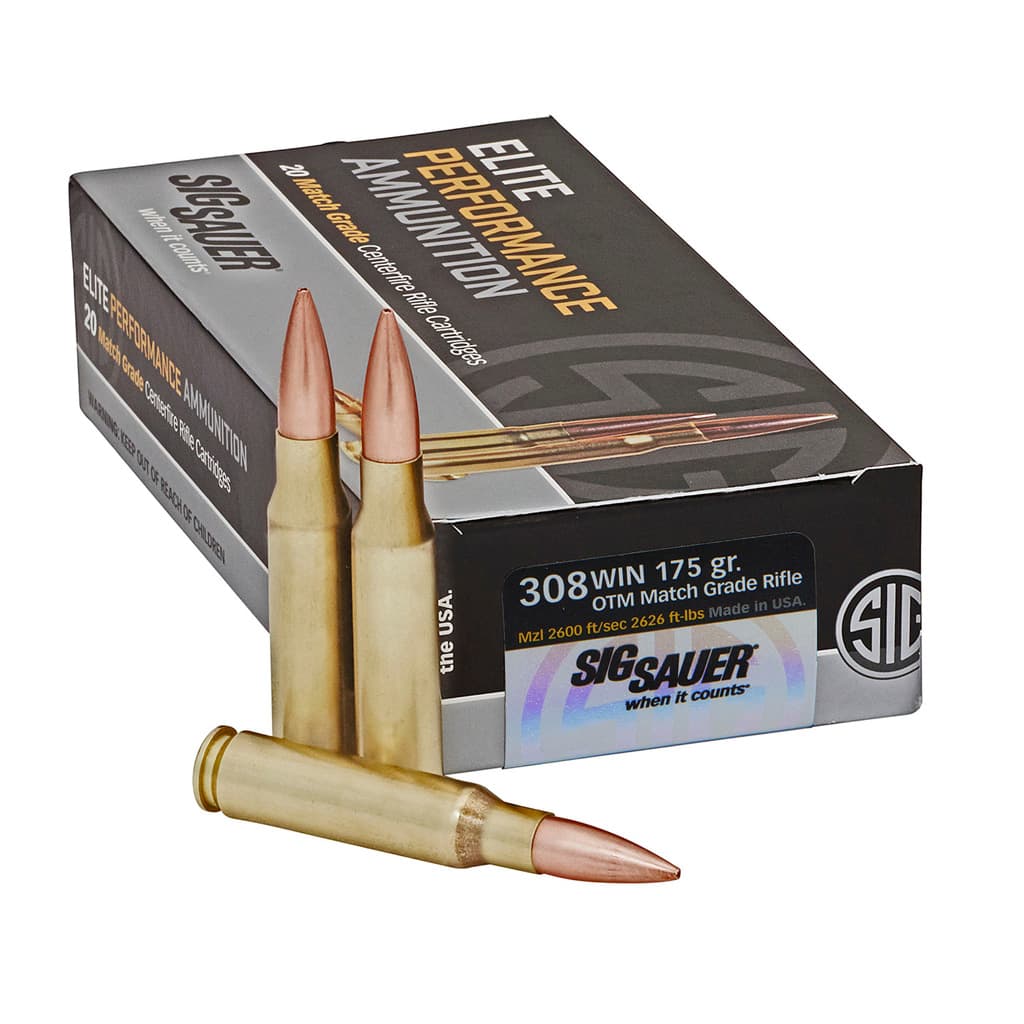 Sig Sauer Elite Match Grade 308 Winchester OTM 168 Grain 20 Rounds