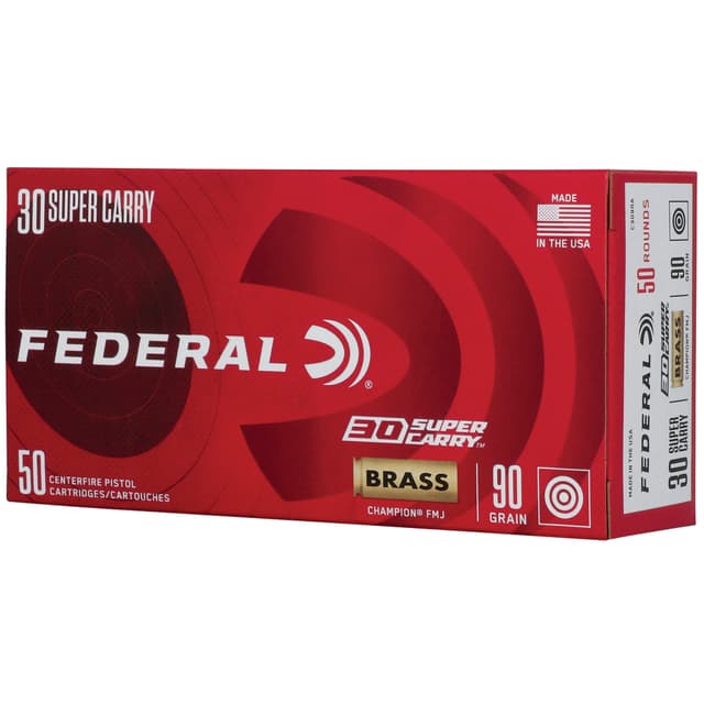 Federal Champion Champion Training 30 Super Carry FMJ 90 Grain 50 Rounds