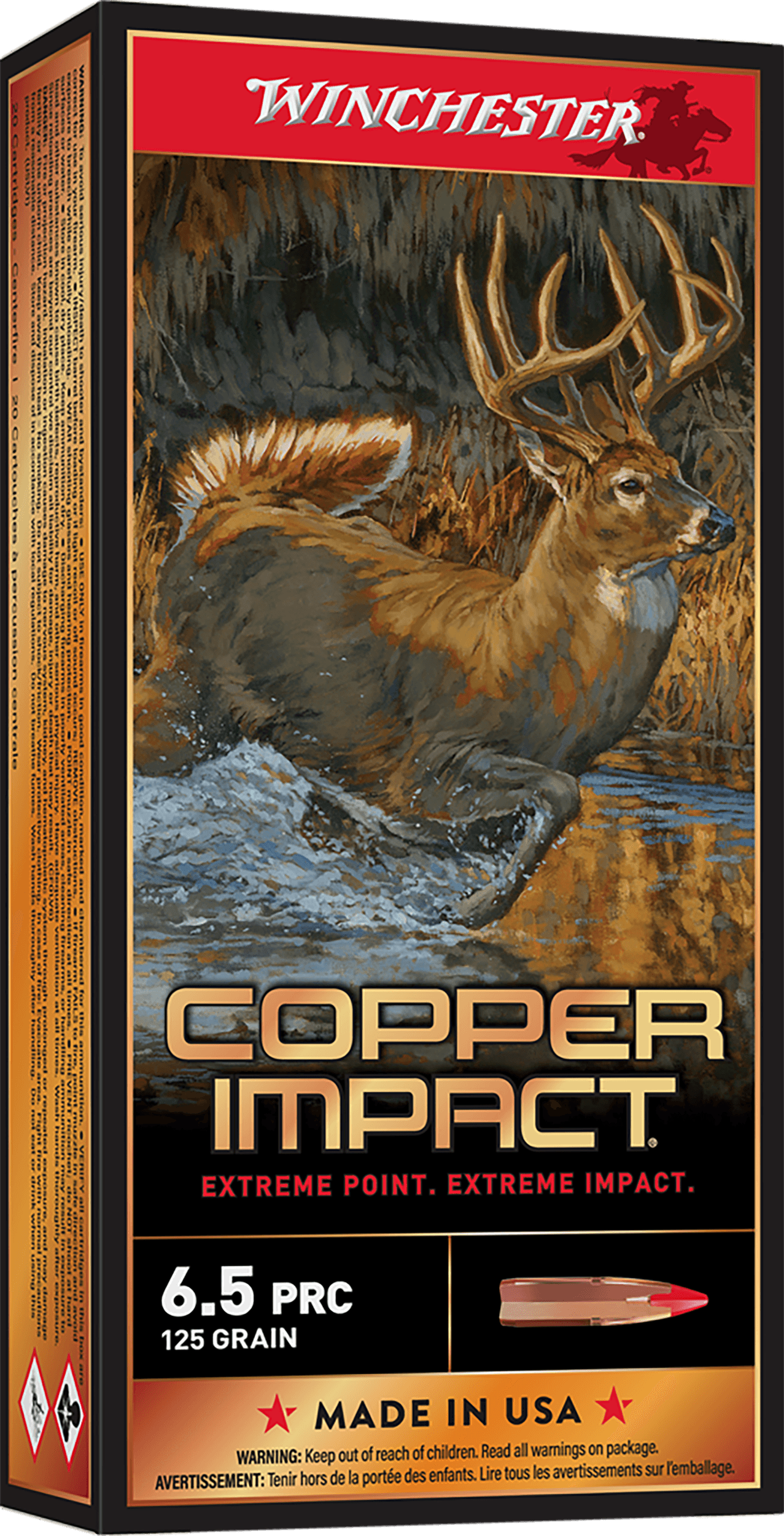 Winchester Copper Impact 6.5 PRC Copper Extreme Point 125 Grain 20 Rounds