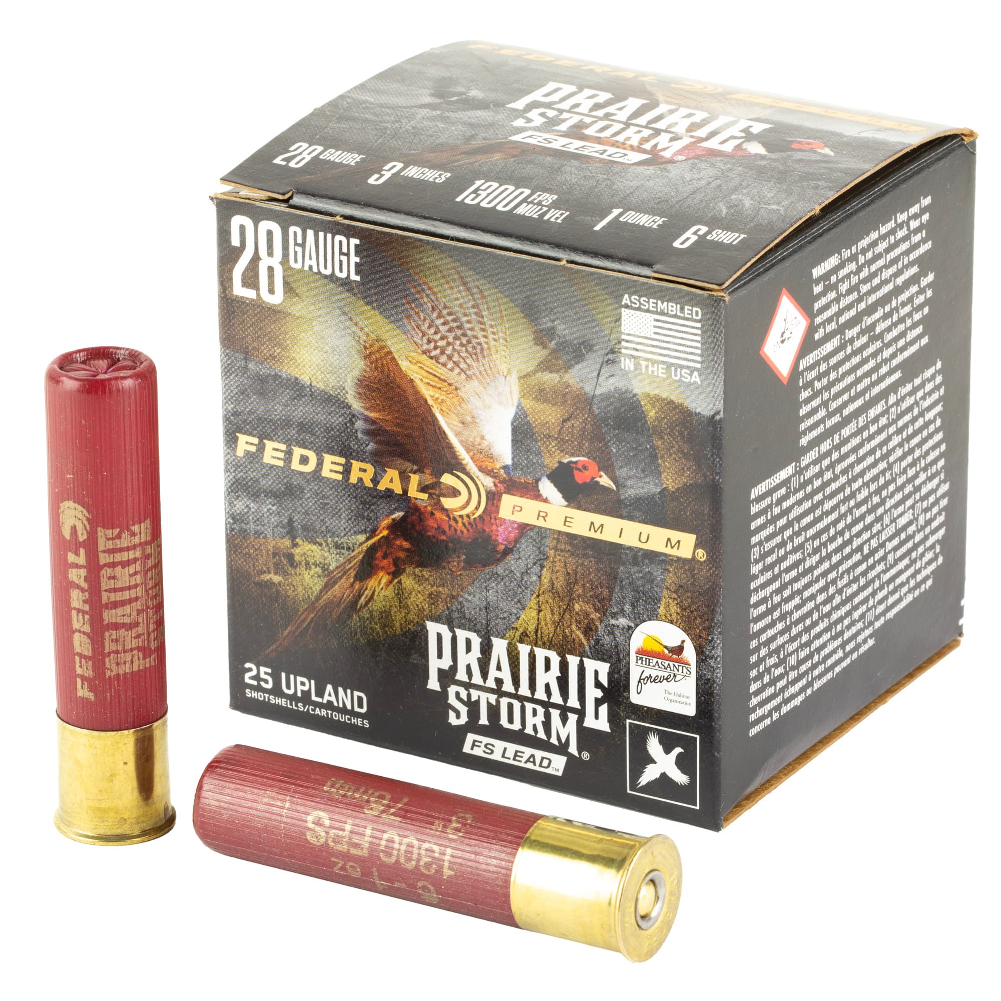 Federal Prairie Storm 28 Gauge Lead 7/8 Ounce 6 Shot 25 Rounds