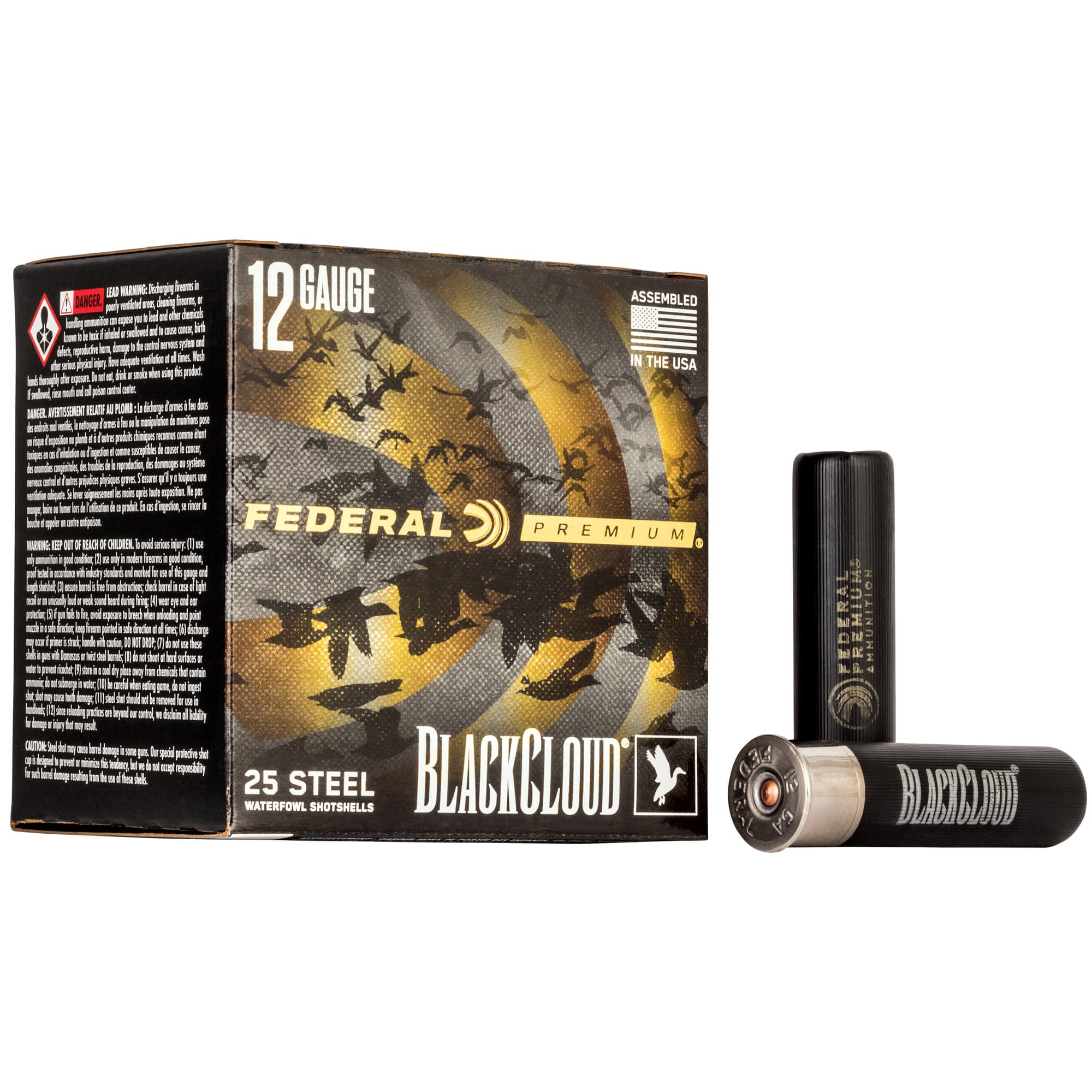 Federal Premium Black Cloud 12 Gauge Steel Shot 1 1/2 Ounce 4 Shot 25 Rounds