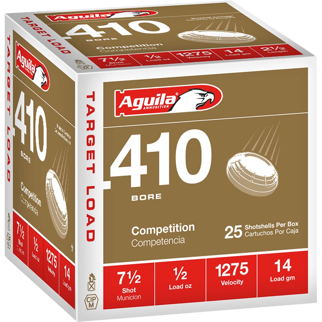 Aguila, Target Shotgun Load, .410 ga, 7.5 Shot, 1/2 oz, 25 Rounds