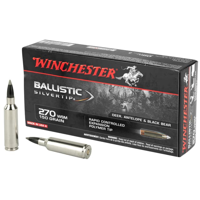 Winchester Ballistic Silvertip 270 Winchester Short Magnum 150 Grain 20 Rounds
