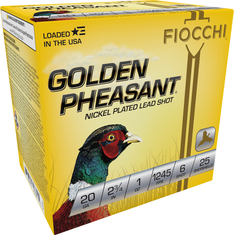 Fiocchi Golden Pheasant 20 Gauge Shot 1 Oz 25 Rounds