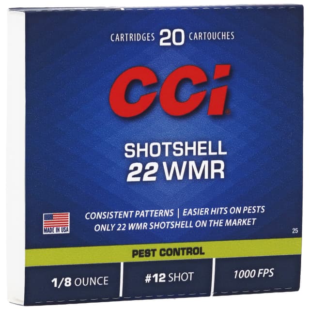 Cci Maxi Mag 22 Winchester Magnum Rimfire Number 12 Shot 52 Grain 20 Rounds