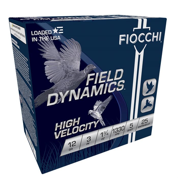 Fiocchi 123Hv5 Field Dynamics High Velocity 12 Gauge Shot 1 3/4 oz 25 Rounds
