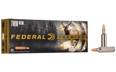 Federal Premium 7mm Winchester Short Magnum Nosler AccuBond 160 Grain 20 Rounds