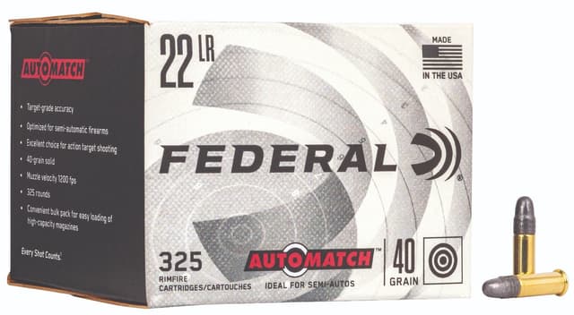 Federal Champion Training Rimfire Ammo 22 LR 40 gr. Lead Round Nose 325 rd.