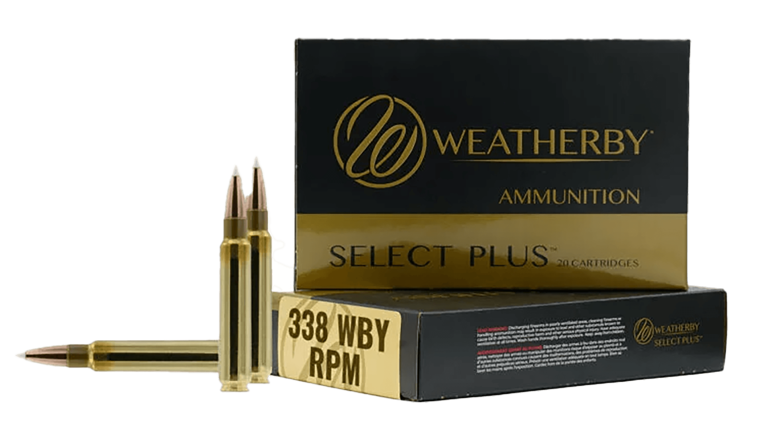 Weatherby B338185TTSX Select Plus 338 Weatherby RPM TTSX Boat Tail 185 Grain 20 Rounds