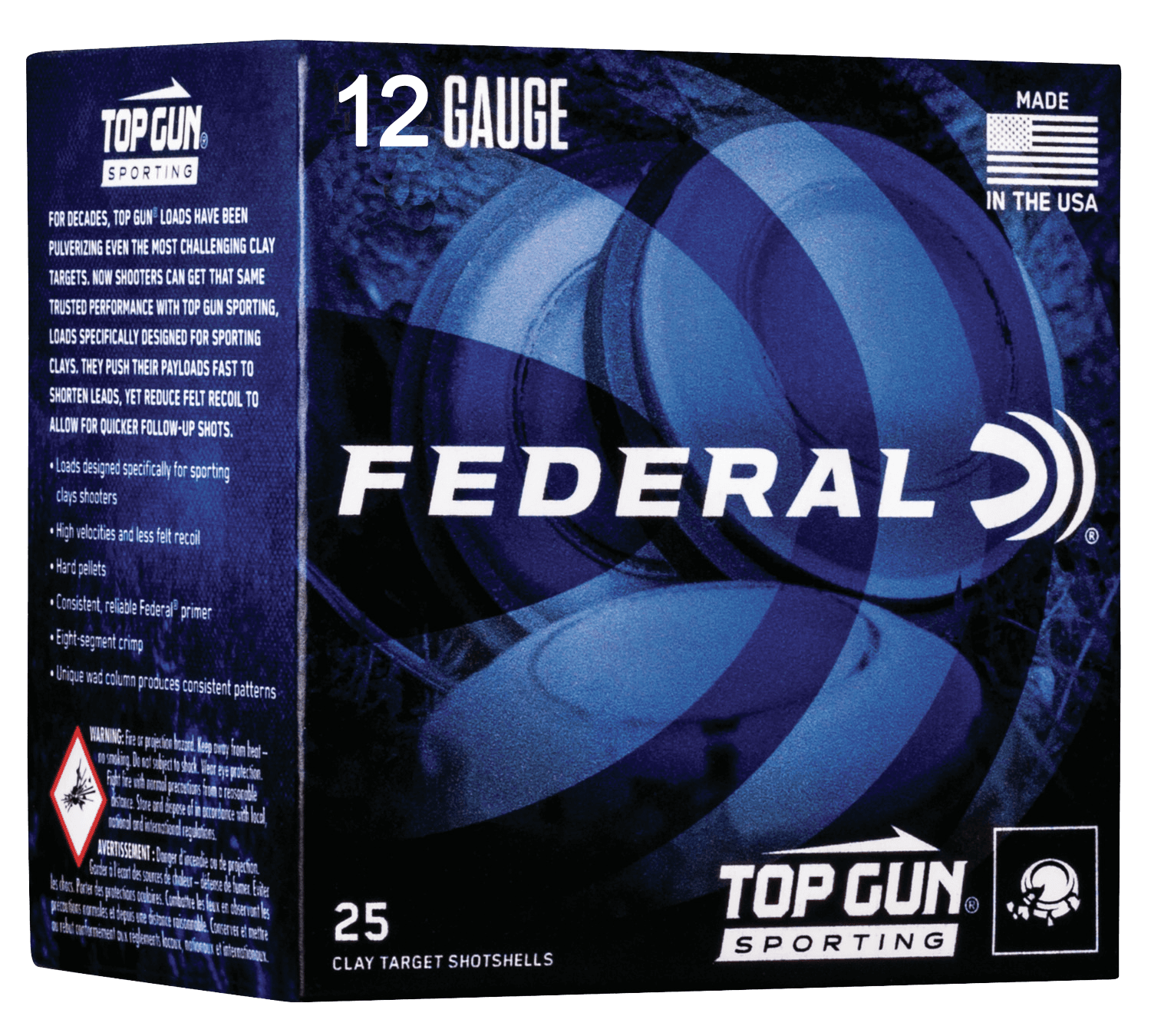 Federal Top Gun 12 Gauge Lead 1 Ounce 7.5 Shot 25 Rounds