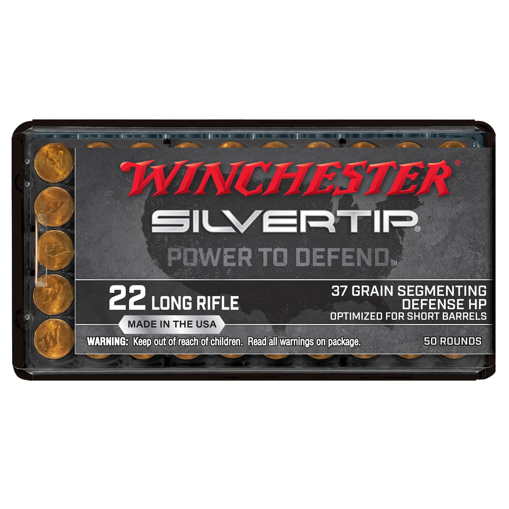 Winchester Silvertip 22 Long Rifle Hollow Point 37 Grain 50 Rounds