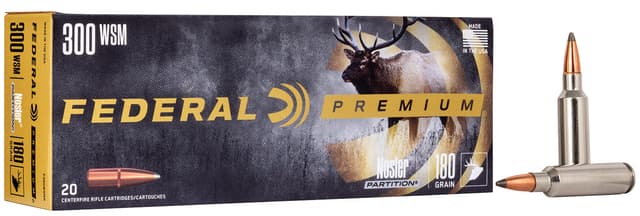 Federal Premium Nosler Partition 300 WSM Nosler Partition 180 Grain 20 Rounds
