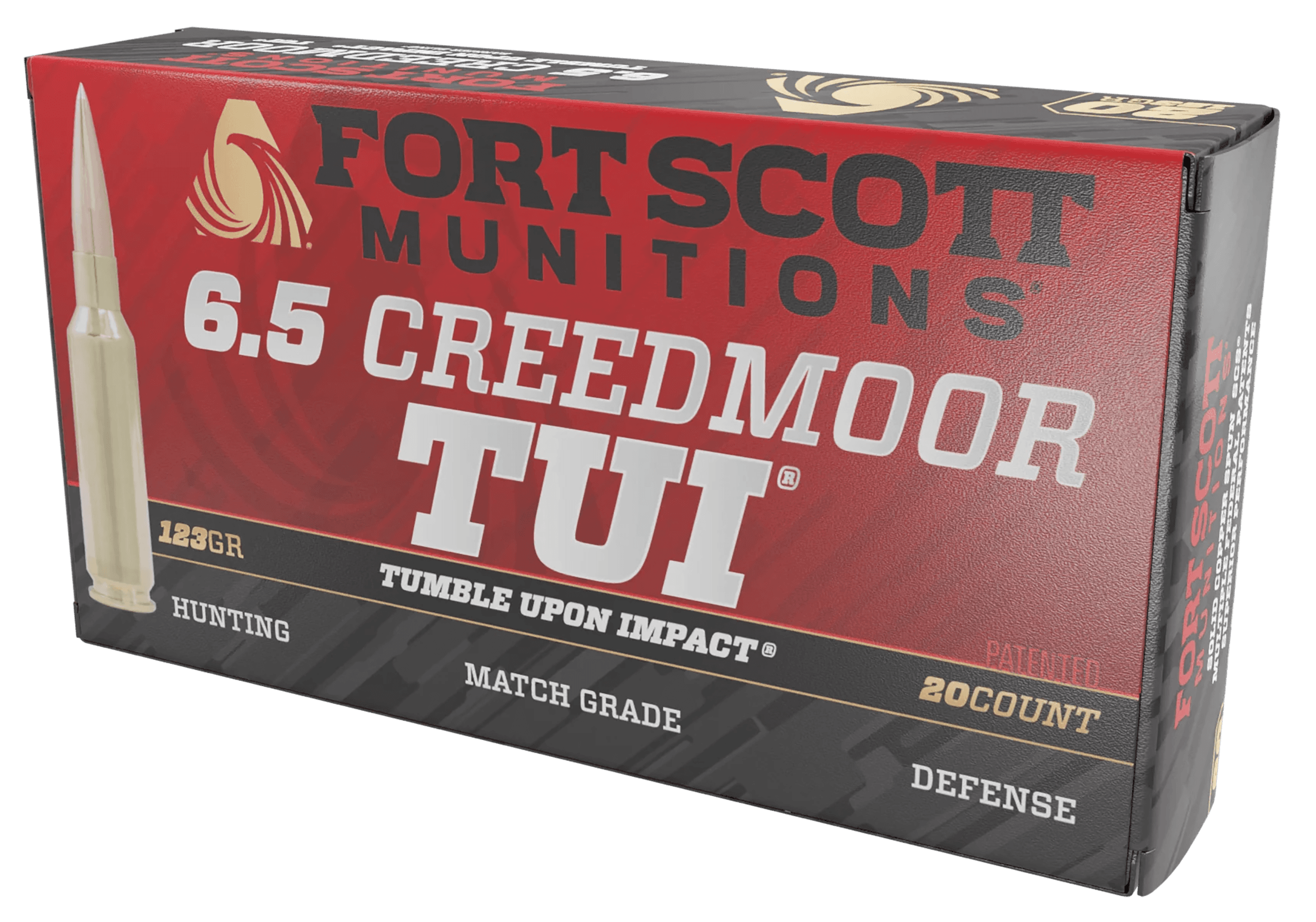 Fort Scott Munition Rifle Ammo 6.5 Creedmoor 123 gr. TUI 20 rd.