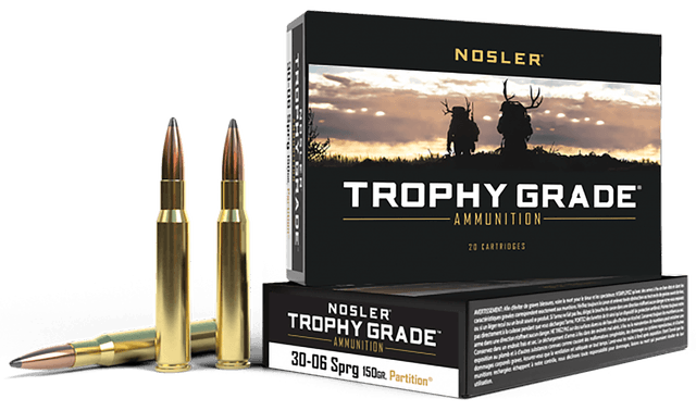 Nosler Trophy Grade 30-06 Springfield Partition Soft Point 150 Grain 20 Rounds